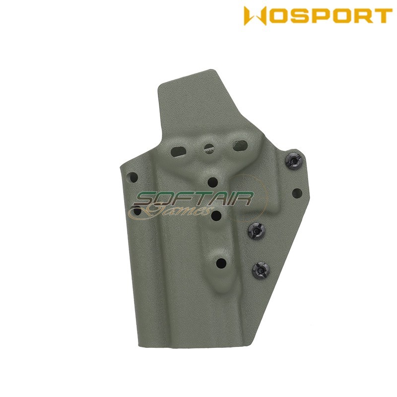 Fondina Quick Pull OLIVE DRAB U.S. KYDEX per Glock 43 WoSport (wo-gb08v)