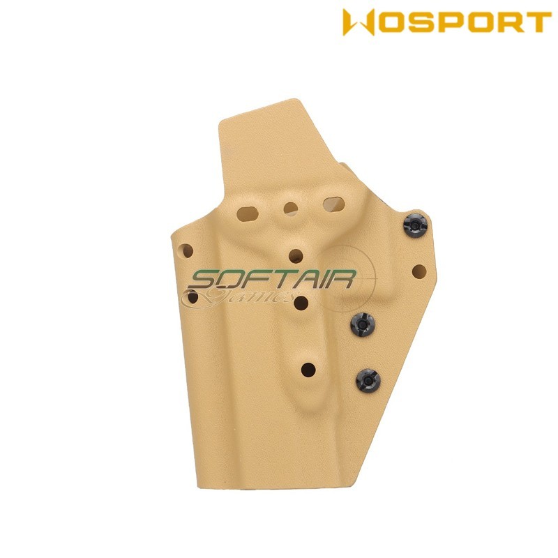 Fondina Quick Pull TAN U.S. KYDEX per Glock 43 WoSport (wo-gb08t)