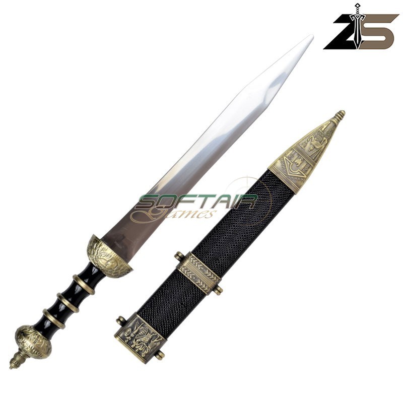 DAGA ORNAMENTALE Gladio Romano Argento e Nero ZSWORDS (ZS1921)