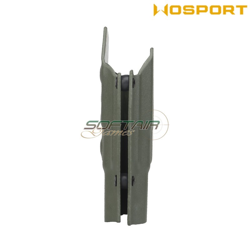 Holster Quick Pull OLIVE DRAB U.S. KYDEX for Glock 17 and XH35 flashlight WoSport (wo-gb09v)