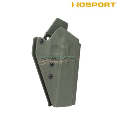 Fondina quick pull OLIVE DRAB U.S. KYDEX per Glock 34 WoSport (wo-gb10v)