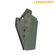 Holster quick pull OLIVE DRAB U.S. KYDEX for glock 34 WoSport (wo-gb10v)