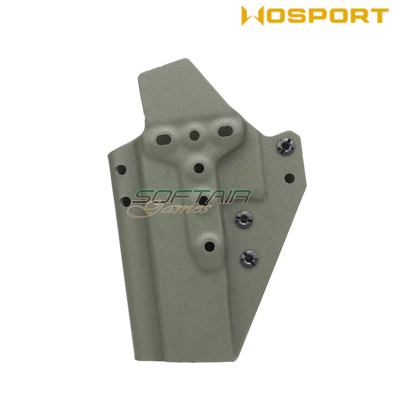 Holster quick pull OLIVE DRAB U.S. KYDEX for glock 34 WoSport (wo-gb10v)