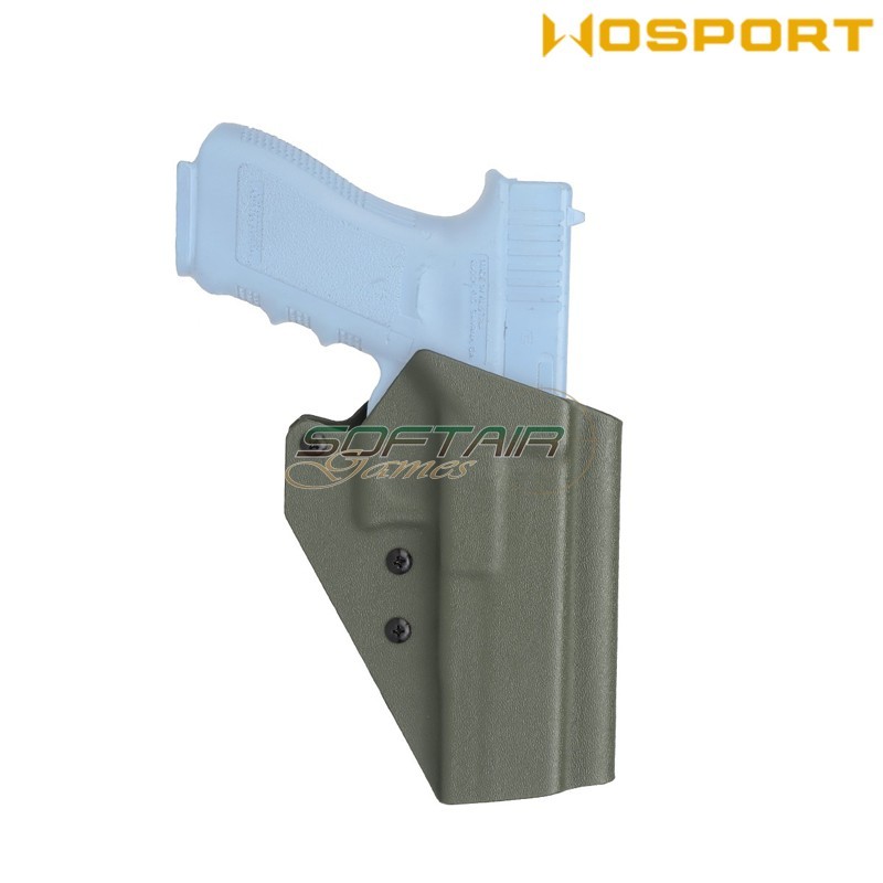 Fondina quick pull OLIVE DRAB U.S. KYDEX per Glock 34 WoSport (wo-gb10v)