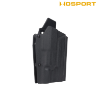 Fondina quick pull BLACK U.S. KYDEX per P226 e torcia X300 WoSport (wo-gbk12b)