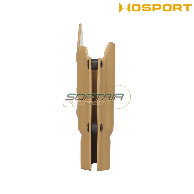 Fondina quick pull TAN U.S. KYDEX per P226 e torcia X300 WoSport (wo-gbk12t)