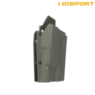 Fondina quick pull OLIVE DRAB U.S. KYDEX per P226 e torcia X300 WoSport (wo-gbk12v)
