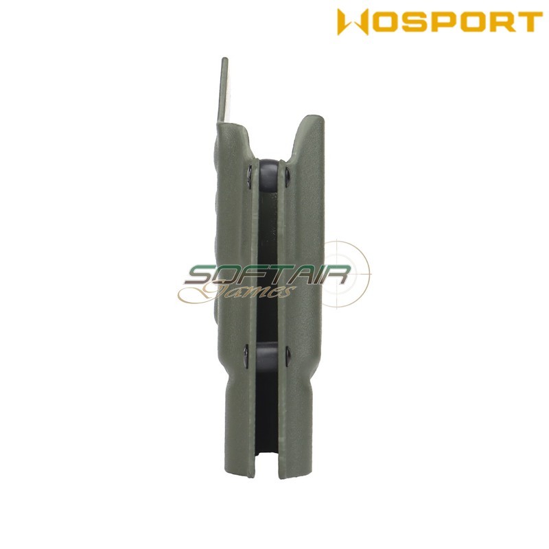 Fondina quick pull OLIVE DRAB U.S. KYDEX per P226 e torcia X300 WoSport (wo-gbk12v)