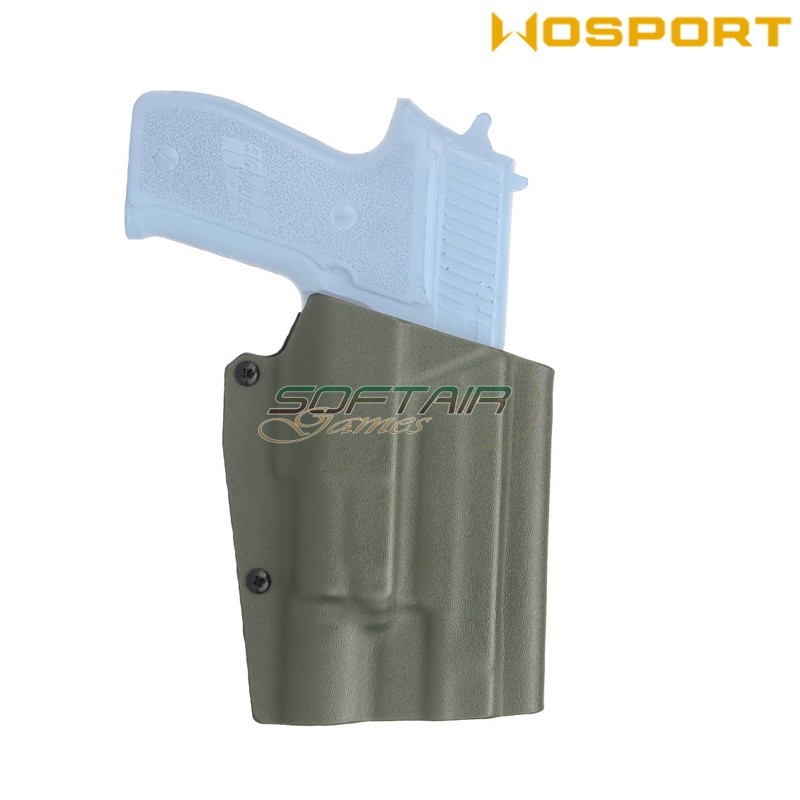 Holster quick pull OLIVE DRAB U.S. KYDEX for P226 and X300 flashlight WoSport (wo-gbk12v)
