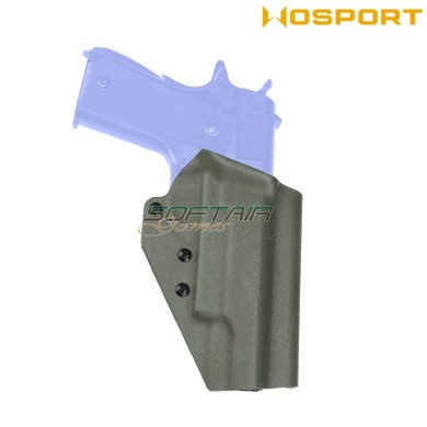 Holster quick pull OLIVE DRAB U.S. KYDEX for 1911 WoSport (wo-gbk14v)