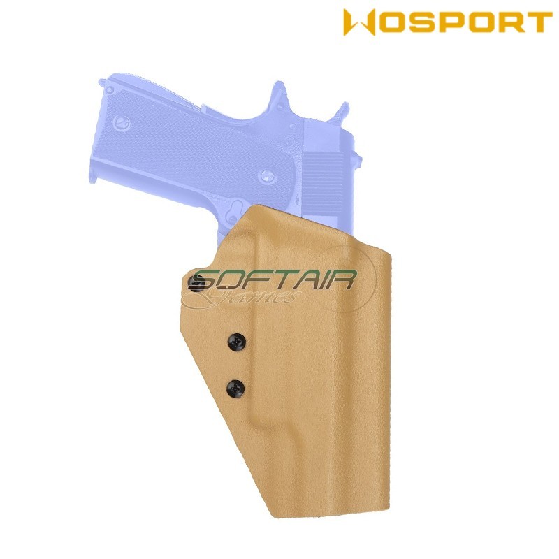Holster quick pull TAN U.S. KYDEX for 1911 WoSport (wo-gbk14t)