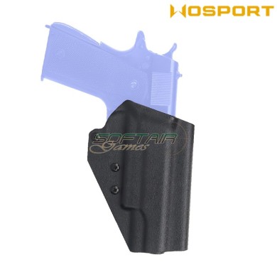 Holster quick pull BLACK U.S. KYDEX for 1911 WoSport (wo-gbk14b)