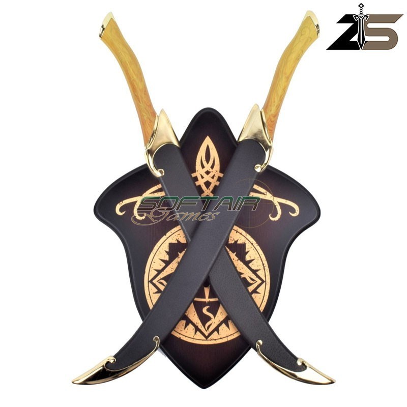 COPPIA PUGNALI FANTASY ORNAMENTALI Ispirati a Legolas ZSWORDS (047CU)