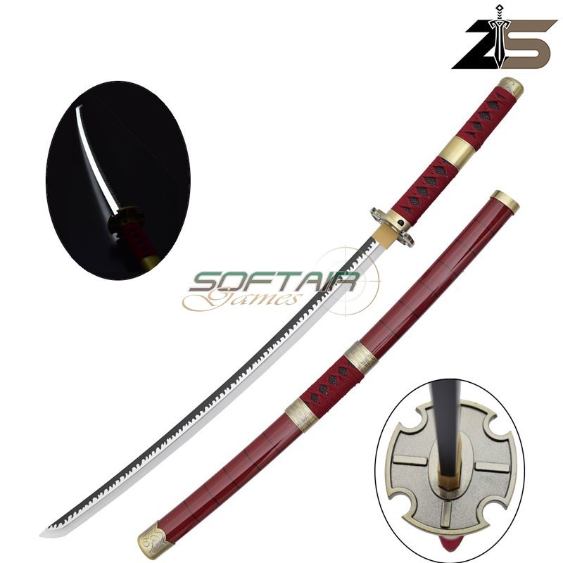 KATANA ORNAMENTALE con Illuminazione LED in Bamboo Sandai Kitetsu di Zoro ZSWORDS (ZS513-7GDWD-LS)