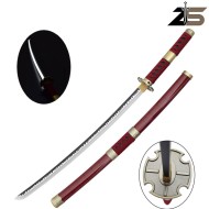 ORNAMENTAL KATANA with LED Lighting in Bamboo Sandai Kitetsu of Zoro ZSWORDS (ZS513-7GDWD-LS)