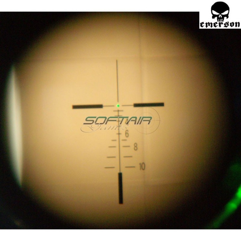 Ottica Elcan Specter Black 4x Magnifier + Punto Rosso Emerson (em5135)