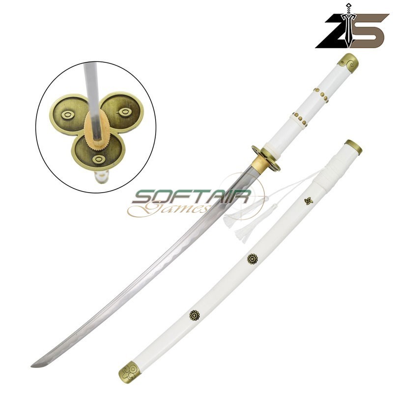 HANDMADE ORNAMENTAL KATANA Enma of Zoro White ZSWORDS (ZS661W-HD)