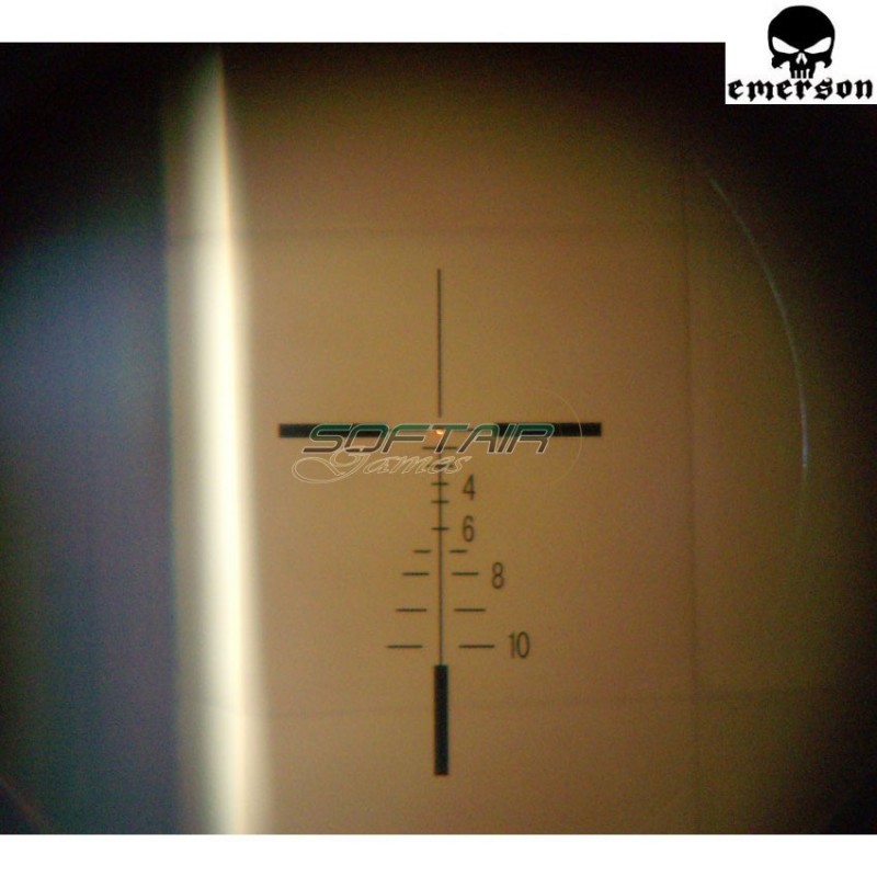 Ottica Elcan Specter Black 4x Magnifier + Punto Rosso Emerson (em5135)