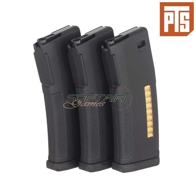 Set 3 Mid-caps Magazines EPM M4 ERG/KWA/KSC 30/120 Black PTS® (PT158450807) Set 3 Mid-caps Magazines EPM M4 ERG/KWA/KSC 30/120 Black PTS® (PT158450807)