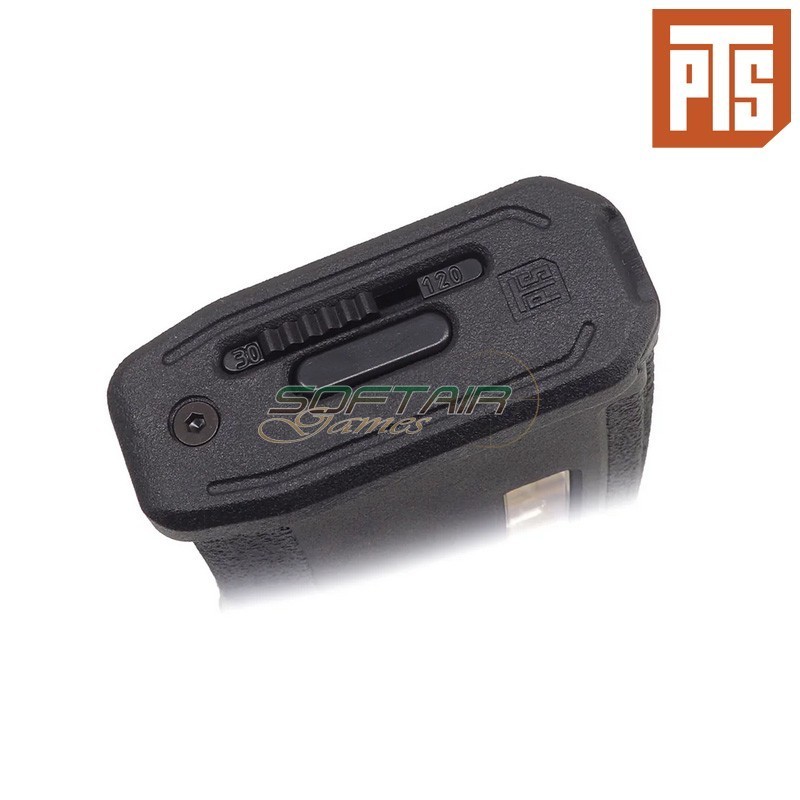Set 3 Mid-caps Magazines EPM M4 ERG/KWA/KSC 30/120 Black PTS® (PT158450807) Set 3 Mid-caps Magazines EPM M4 ERG/KWA/KSC 30/120 Black PTS® (PT158450807)