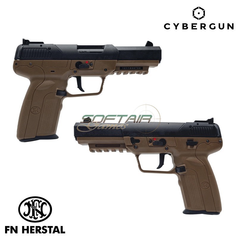 GAS Pistol Five/Seven DARK EARTH FN 5/7 Cybergun (200524)