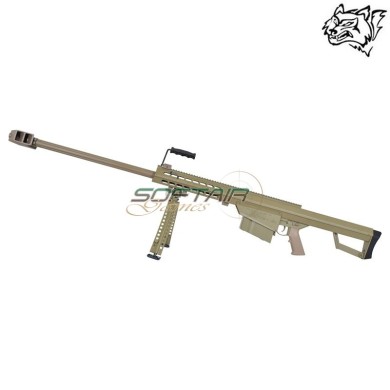 Fucile Elettrico M82 Full Metall Logato BARRET Tan Snow Wolf (SW-02)