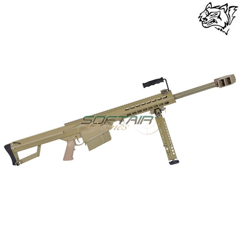 Electric Rifle M82A1 CQB Barret Logo Tan SNOW WOLF (SW-02CQB)