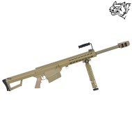 Electric Rifle M82A1 CQB Barret Logo Tan SNOW WOLF (SW-02CQB)
