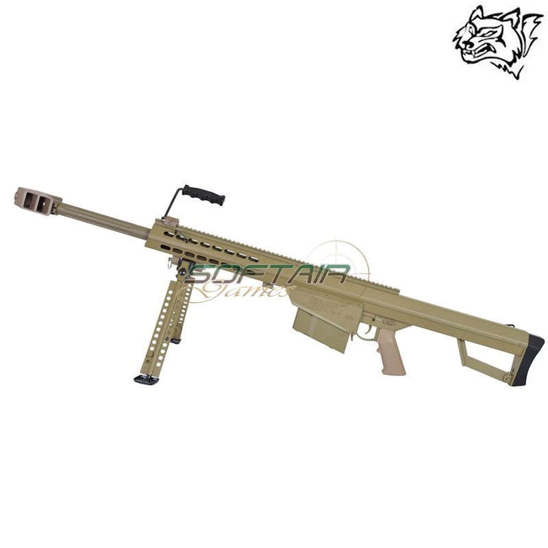 Fucile Elettrico M82A1 CQB Loghi BARRET Tan SNOW WOLF (SW-02CQB)