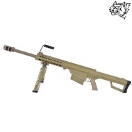 Fucile Elettrico M82A1 CQB Loghi BARRET Tan SNOW WOLF (SW-02CQB)