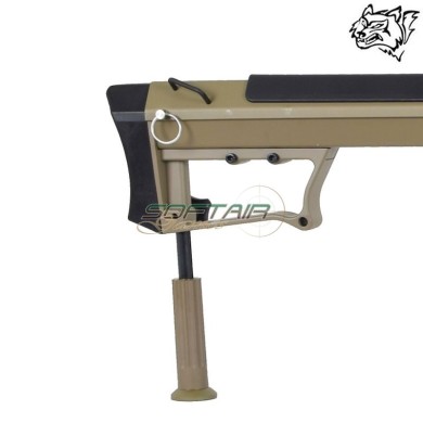 SNIPER RIFLE BOLT ACTION BARRET M107A1 TAN SNOW WOLF (SW-024S)