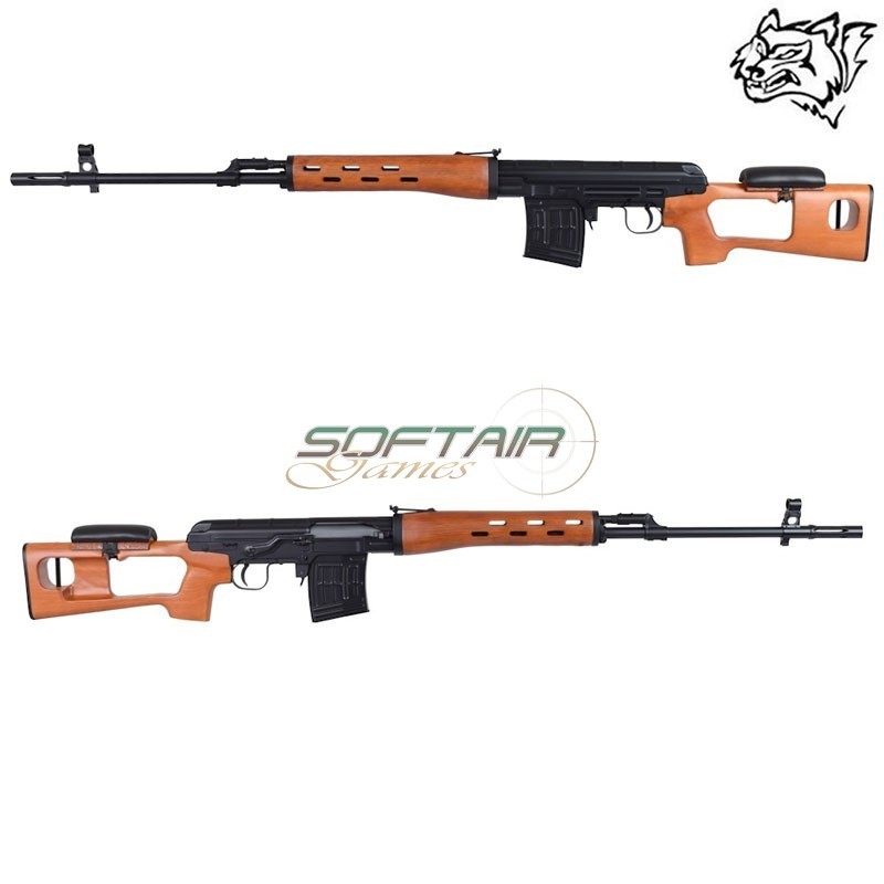 Sniper Rifle BOLT ACTION SVD Real Wood SNOW WOLF (SW-027W)