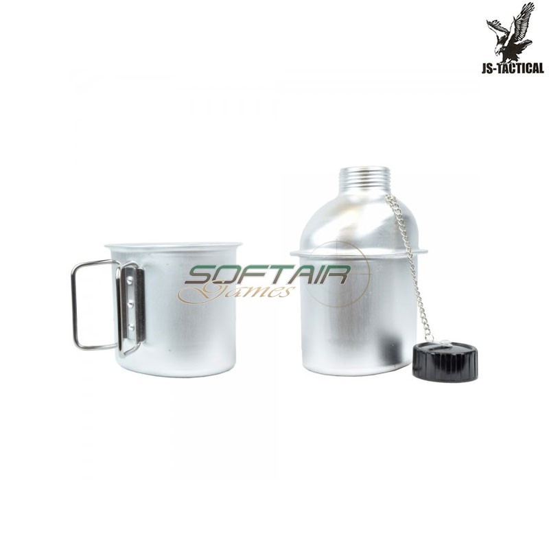 Aluminum canteen 1 liter with cup JS-TACTICAL (JS-1802)