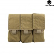Tasca Porta Caricatori Tripla Khaki Emerson (em6352kh)