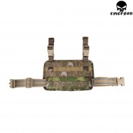 Cosciale Rifle Drop Leg Molle Panel Atacs Foliage Green Emerson (em6277atfg)