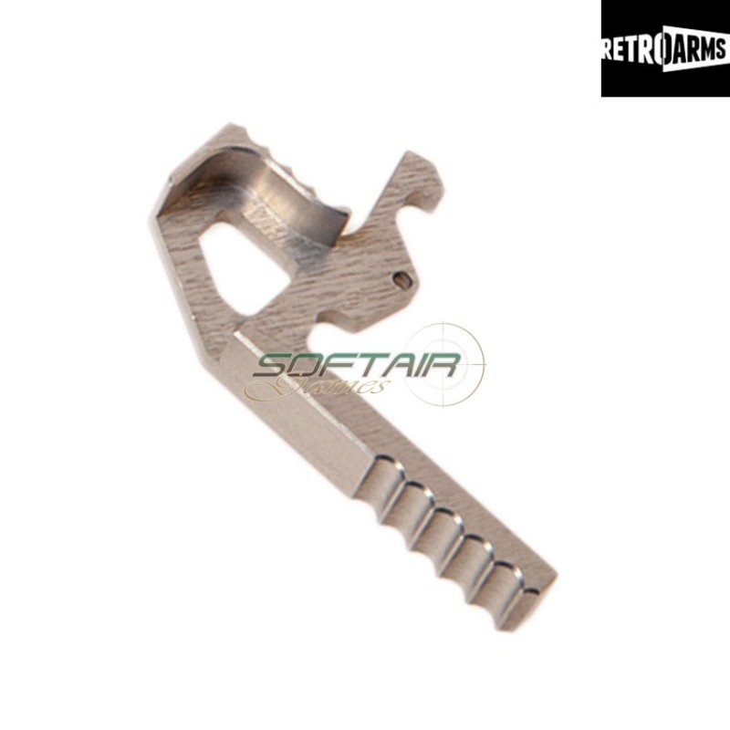 Charging Handle Latch Extension M4-a Silver Cnc Retroarms (ra-6656)