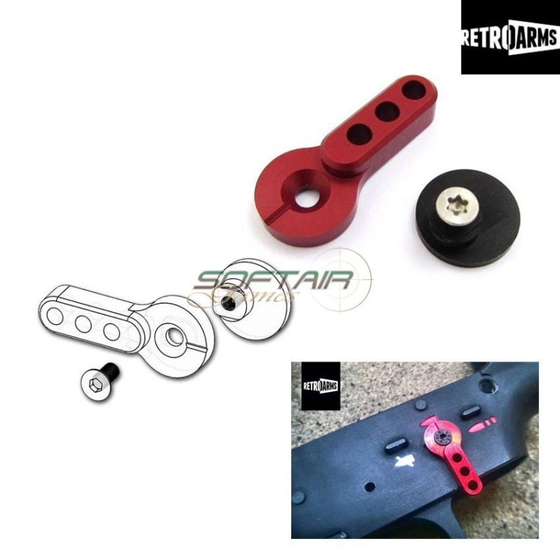 Fire Selector Cnc M4-a Red Retroarms (ra-6475)