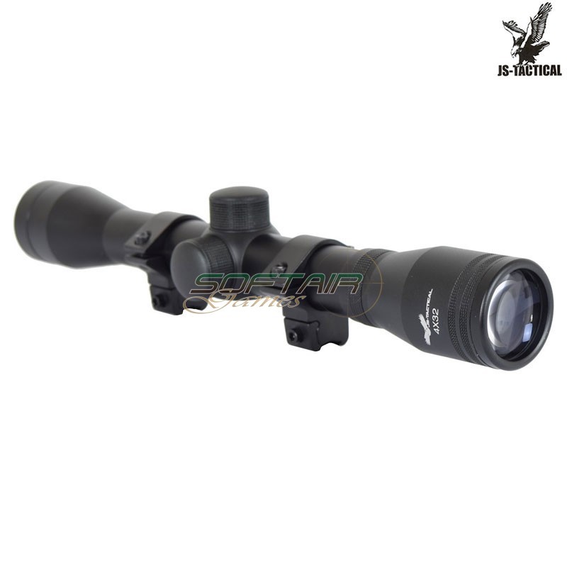 Scope 4x32 mount for 11mm rails black js-tactical (js-4x32l11)