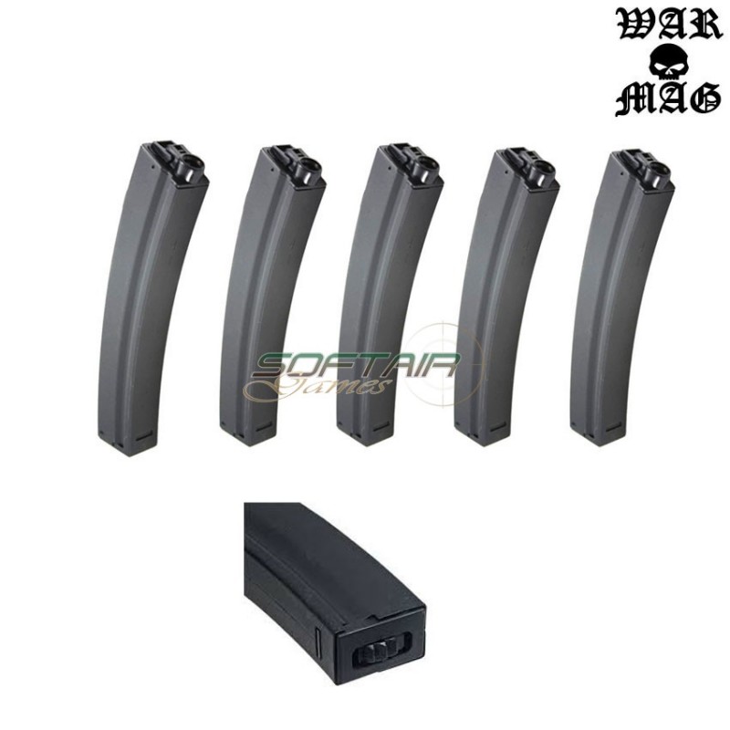 Set 5 Caricatori Mp5 250bb Metallo Black Warmag (wm-7set-bk) Set 5 Caricatori Mp5 250bb Metallo Black Warmag (wm-7set-bk)