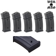 Set 5 Caricatori G36 Monofilari 50bb Polimero Black Warmag (wm-12set-bk) Set 5 Caricatori G36 Monofilari 50bb Polimero Black Warmag (wm-12set-bk)