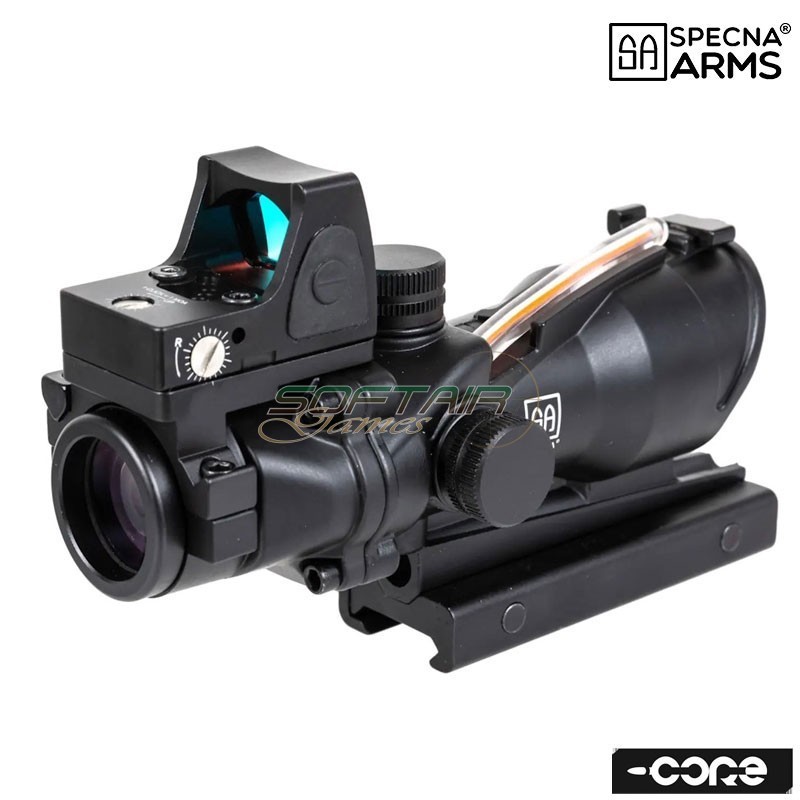Fiber Optic illuminated 4x32 rifle scope and red dot Sharp black SPECNA ARMS (SPE-10-043885)