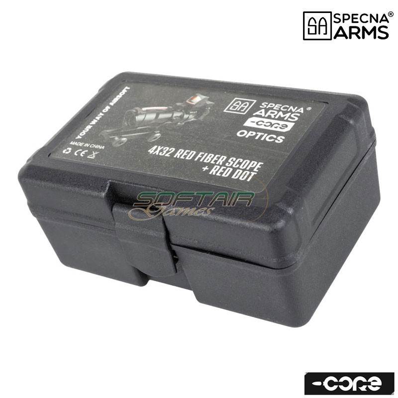 Ottica 4x32 con fibra ottica e red dot Sharp nero SPECNA ARMS (SPE-10-043885)