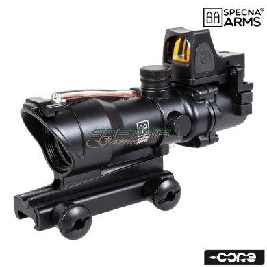 Fiber Optic illuminated 4x32 rifle scope and red dot Sharp black SPECNA ARMS (SPE-10-043885)