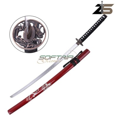 Katana Ornamentale Rossa con Drago ZSWORDS® (ZS526-2RD)