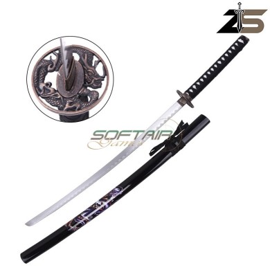 Black Ornamental Katana with Dragon ZSWORDS® (ZS526-3BK)