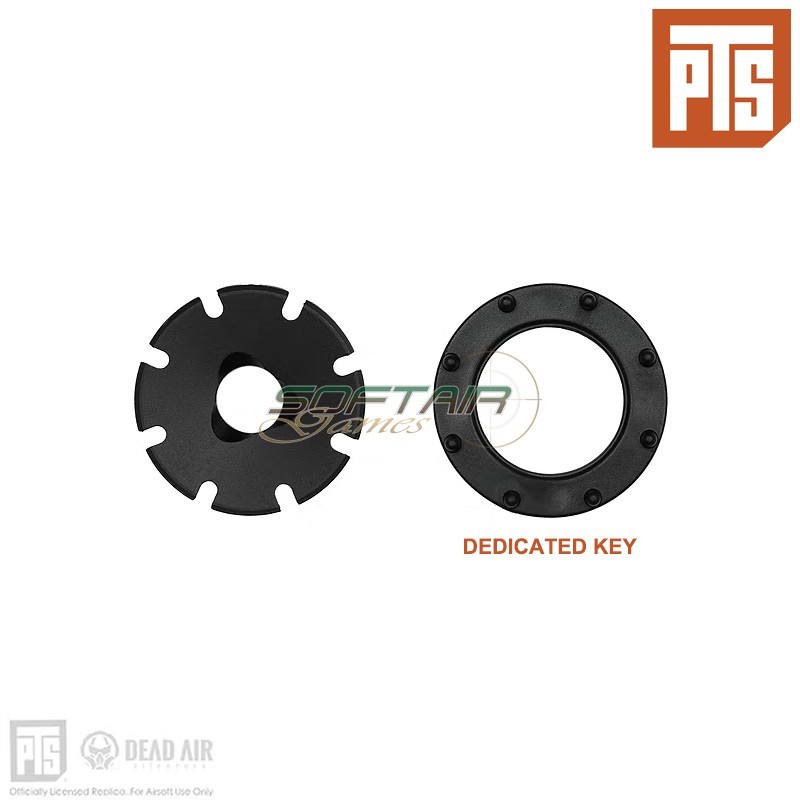 PTS Dead Air Sandman‑K Airsoft Suppressor with KeyMo Flash Hider