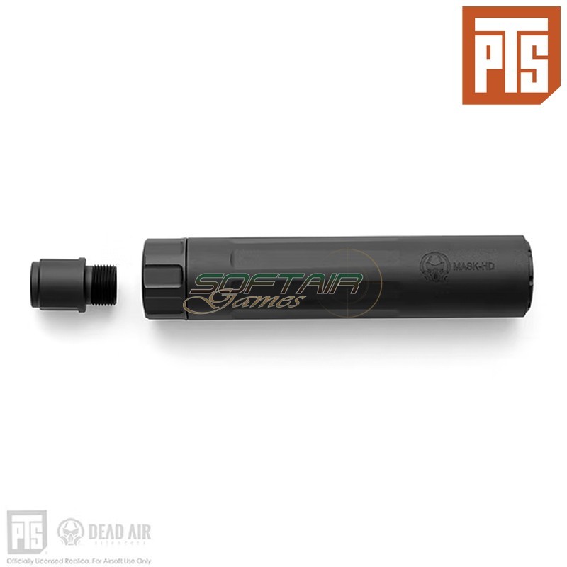 Silenziatore Airsoft PTS Dead Air MASK 14mm CCW per Fucile e Pistola