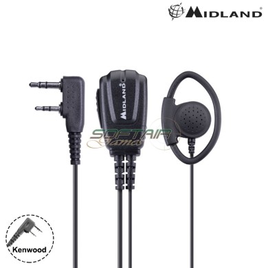 Midland MA24 Lk headset mic 2 pin Kenwood