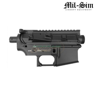 Body M4 AEG BLACK in metallo MUR Type Mil-Sim (MS-129A-BK)