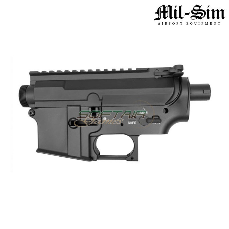 Body M4 AEG BLACK in metallo MUR Type Mil-Sim (MS-129A-BK)